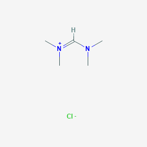 molecular formula C5H13ClN2 B092420 (Dimethylaminomethylene)dimethylammonium chloride CAS No. 1071-38-1