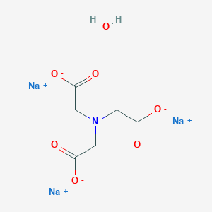 molecular formula C6H6NO6Na3.H2O<br>N(CH2COONa)3.H2O<br>C6H8NNa3O7 B092442 亚硝基三乙酸三钠盐一水合物 CAS No. 18662-53-8