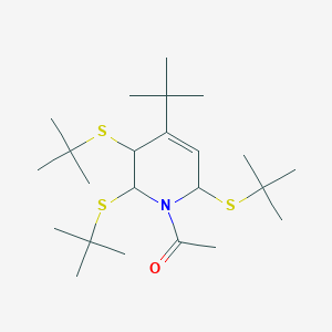 molecular formula C23H43NOS3 B092453 Pyridine, 1-acetyl-4-tert-butyl-2,3,6-tris(tert-butylthio)-1,2,3,6-tetrahydro- CAS No. 18794-25-7