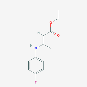 molecular formula C12H14FNO2 B092465 ethyl 3-(4-fluoroanilino)but-2-enoate CAS No. 18529-17-4