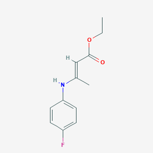 molecular formula C12H14FNO2 B092465 Ethyl 3-(4-fluoroanilino)crotonate CAS No. 18529-17-4