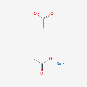 molecular formula C4H7NaO4·nH2O (n = 0 or 3)<br>C4H7NaO4 B092472 Acetic acid, sodium salt (2:1) CAS No. 126-96-5