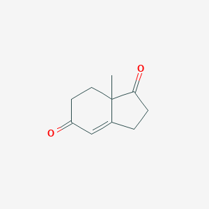 molecular formula C10H12O2 B009248 7a-Methyl-2,3,7,7a-tetrahydro-1H-indene-1,5(6H)-dione CAS No. 19576-08-0