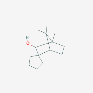 molecular formula C14H24O B009250 1,7,7-Trimethylspiro[bicyclo[2.2.1]heptane-3,1'-cyclopentane]-2-ol CAS No. 107715-17-3