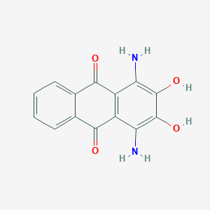 molecular formula C14H10N2O4 B092523 9,10-Anthracenedione, 1,4-diamino-2,3-dihydroxy- CAS No. 128-84-7