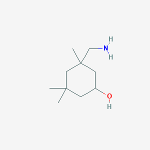 molecular formula C10H21NO B092527 Cyclohexanol, 3-(aminomethyl)-3,5,5-trimethyl- CAS No. 15647-11-7