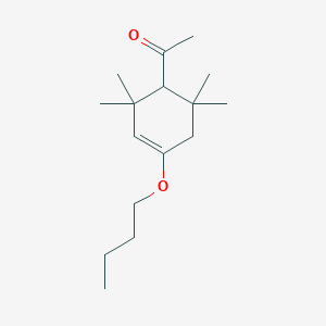 molecular formula C16H28O2 B092535 1-(4-Butoxy-2,2,6,6-tetramethyl-3-cyclohexen-1-yl)ethan-1-one CAS No. 16556-52-8