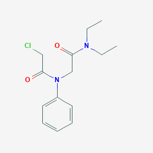 molecular formula C14H19ClN2O2 B009254 Acetanilide, 2-chloro-N-((diethylcarbamoyl)methyl)- CAS No. 106321-35-1