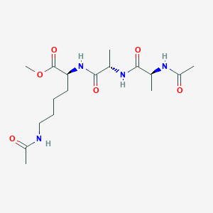 molecular formula C17H30N4O6 B092542 Methyl (2S)-6-acetamido-2-[[(2S)-2-[[(2S)-2-acetamidopropanoyl]amino]propanoyl]amino]hexanoate CAS No. 17353-67-2