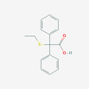 molecular formula C16H16O2S B092543 2-Ethylthio-2,2-diphenylacetic acid CAS No. 16036-85-4