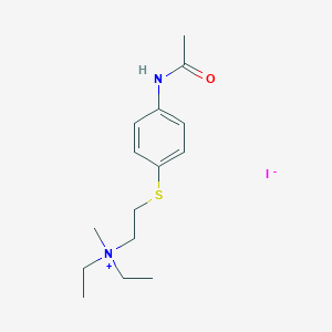 2-(4-acetamidophenyl)sulfanylethyl-diethyl-methylazanium;iodide