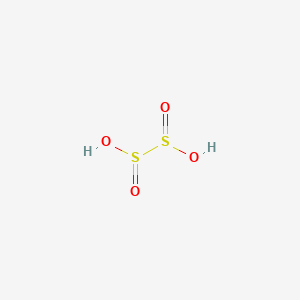 molecular formula H2S2O4<br>H2O4S2 B092597 Dithionous acid CAS No. 15959-26-9