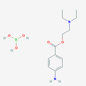 molecular formula C13H25B5N2O12 B092605 Boric acid;2-(diethylamino)ethyl 4-aminobenzoate CAS No. 149-13-3