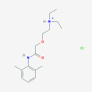 molecular formula C16H27ClN2O2 B009264 2-[(2,6-Dimethylphenyl)carbamoylmethoxy]ethyl-diethyl-azanium chloride CAS No. 102207-84-1