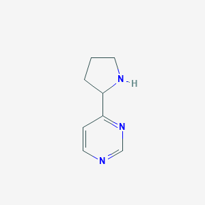 molecular formula C8H11N3 B009266 4-(Pyrrolidin-2-yl)pyrimidine CAS No. 108831-49-8