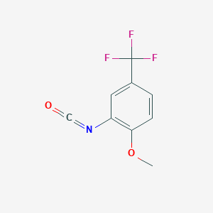 molecular formula C9H6F3NO2 B092662 2-Isocyanato-1-methoxy-4-(trifluoromethyl)benzene CAS No. 16588-75-3