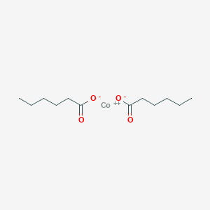 molecular formula C12H22CoO4 B092693 Cobalt(2+);hexanoate CAS No. 17527-88-7