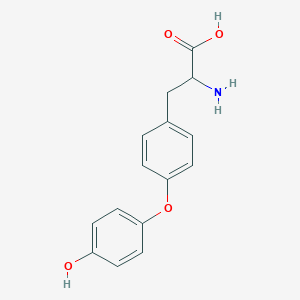 molecular formula C15H15NO4 B092696 2-Amino-3-(4-(4-hydroxyphenoxy)phenyl)propanoic acid CAS No. 101-66-6