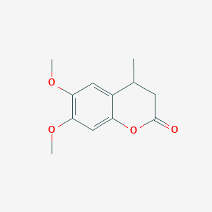 molecular formula C12H14O4 B009270 6,7-Dimethoxy-4-methyl-chroman-2-one CAS No. 104665-63-6