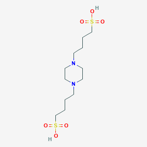 molecular formula C12H26N2O6S2 B092704 4,4'-(Piperazine-1,4-diyl)bis(butane-1-sulfonic acid) CAS No. 16045-14-0
