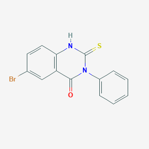 molecular formula C14H9BrN2OS B092712 6-bromo-2-mercapto-3-phenylquinazolin-4(3H)-one CAS No. 18009-07-9