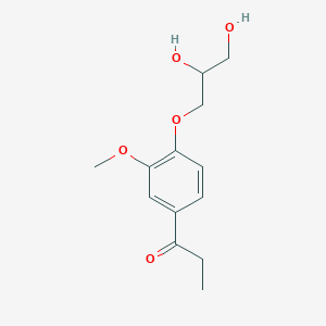 molecular formula C13H18O5 B092728 3-(p-Propionyl-o-methoxyphenoxy)-1,2-propanediol CAS No. 1087-06-5
