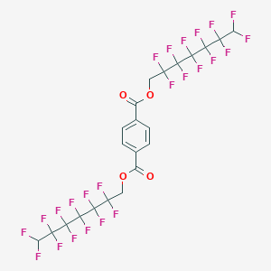 molecular formula C22H10F24O4 B092729 Bis(2,2,3,3,4,4,5,5,6,6,7,7-dodecafluoroheptyl) benzene-1,4-dicarboxylate CAS No. 18770-70-2