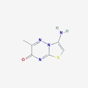 molecular formula C6H6N4OS B092742 3-Amino-6-methyl-thiazolo[3,2-b][1,2,4]triazin-7-one CAS No. 16943-37-6
