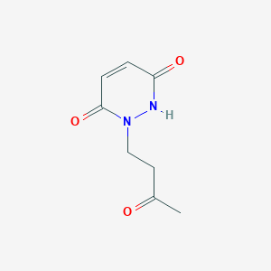 molecular formula C8H10N2O3 B092749 1-(3-Oxobutyl)-1,2-dihydropyridazine-3,6-dione CAS No. 16705-12-7