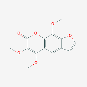 molecular formula C14H12O6 B092751 5,6,9-Trimethoxyfuro[3,2-g]chromen-7-one CAS No. 18646-72-5