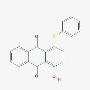 molecular formula C20H12O3S B092756 1-Hydroxy-4-thiophenylanthraquinone CAS No. 16672-99-4