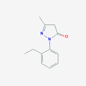 molecular formula C12H14N2O B092757 3H-Pyrazol-3-one, 2-(2-ethylphenyl)-2,4-dihydro-5-methyl- CAS No. 131-65-7