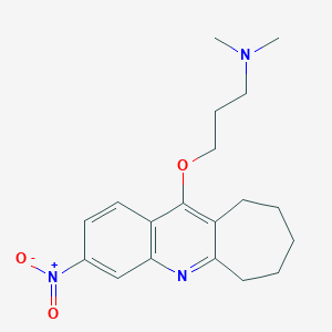 11-(3-(Dimethylamino)propoxy)-7,8,9,10-tetrahydro-3-nitro-6H-cyclohepta(b)quinoline