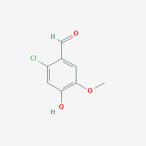 molecular formula C8H7ClO3 B092838 2-Chloro-4-hydroxy-5-methoxybenzaldehyde CAS No. 18268-76-3