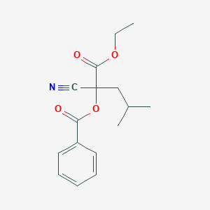 1-Cyano-1-(ethoxycarbonyl)-3-methylbutyl benzoate