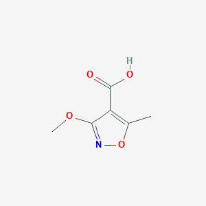 molecular formula C6H7NO4 B092846 3-methoxy-5-methyl-1,2-oxazole-4-carboxylic Acid CAS No. 16877-56-8