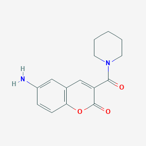 molecular formula C15H16N2O3 B092857 Coumarin, 6-amino-3-(piperidinocarbonyl)- CAS No. 18144-56-4