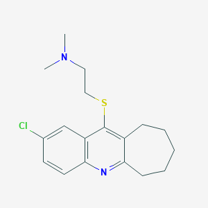 molecular formula C18H23ClN2S B092861 6H-Cyclohepta(b)quinoline, 2-chloro-11-((2-(dimethylamino)ethyl)thio)-7,8,9,10-tetrahydro- CAS No. 18833-68-6