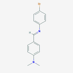 molecular formula C15H15BrN2 B092863 4-{(E)-[(4-bromophenyl)imino]methyl}-N,N-dimethylaniline CAS No. 15485-29-7