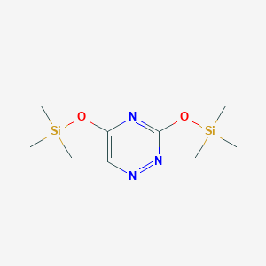molecular formula C9H19N3O2Si2 B092873 1,2,4-Triazine, 3,5-bis[(trimethylsilyl)oxy]- CAS No. 17331-61-2