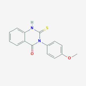 molecular formula C15H12N2O2S B092879 2-巯基-3-(4-甲氧基苯基)喹唑啉-4(3H)-酮 CAS No. 1031-88-5