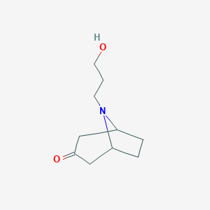 molecular formula C10H17NO2 B009288 8-(3-Hydroxypropyl)-8-azabicyclo[3.2.1]octan-3-one CAS No. 103323-43-9