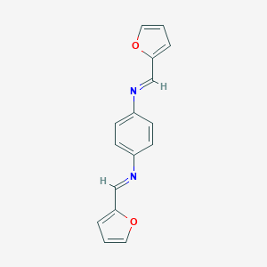 molecular formula C16H12N2O2 B092902 p-Phenylenediamine, N,N'-difurfurylidene- CAS No. 19247-68-8