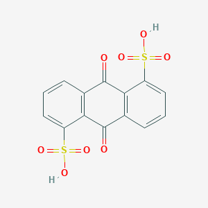 molecular formula C14H8O8S2 B092904 1,5-Anthracenedisulfonic acid, 9,10-dihydro-9,10-dioxo- CAS No. 117-14-6