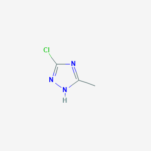 molecular formula C3H4ClN3 B092925 3-Chloro-5-methyl-1H-1,2,4-triazole CAS No. 15285-15-1