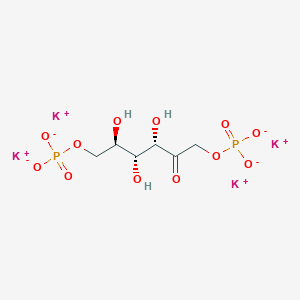molecular formula C6H10K4O12P2 B092931 tetrapotassium;[(2R,3R,4S)-2,3,4-trihydroxy-5-oxo-6-phosphonatooxyhexyl] phosphate CAS No. 15499-52-2