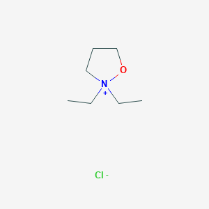 molecular formula C7H16ClNO B009295 Isoxazolidinium, 2,2-diethyl-, chloride CAS No. 101670-75-1