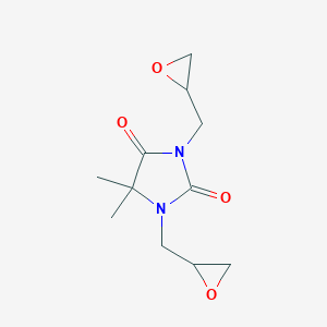 molecular formula C11H16N2O4 B092953 5,5-Dimethyl-1,3-bis(oxiranylmethyl)imidazolidine-2,4-dione CAS No. 15336-81-9