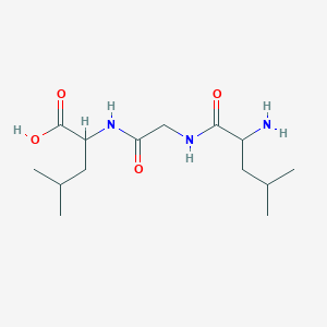 molecular formula C14H27N3O4 B092997 2-[[2-[(2-Amino-4-methylpentanoyl)amino]acetyl]amino]-4-methylpentanoic acid CAS No. 19408-48-1