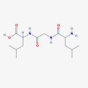 molecular formula C14H27N3O4 B092997 N-(N-L-Leucylglycyl)-L-leucine CAS No. 19408-48-1